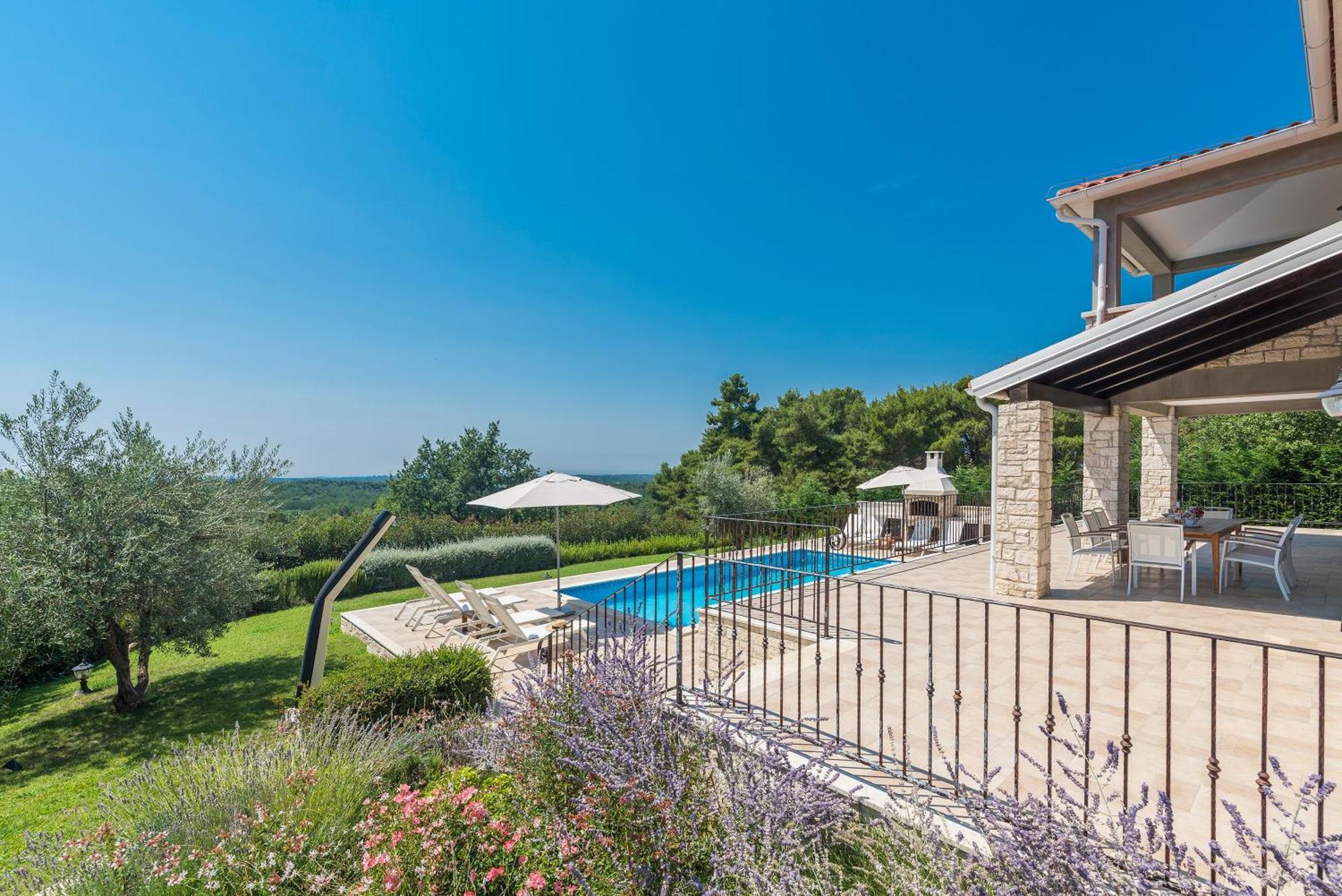 Villa Sterpazzi - Near Porec With Sea View, Private Jacuzzi, Sauna And Pool Visnjan Exterior photo